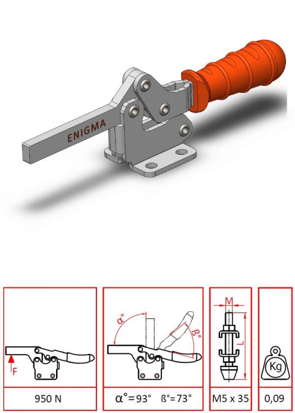 Horizontal Base with Solid Arm Clamp / 1201 Y-L